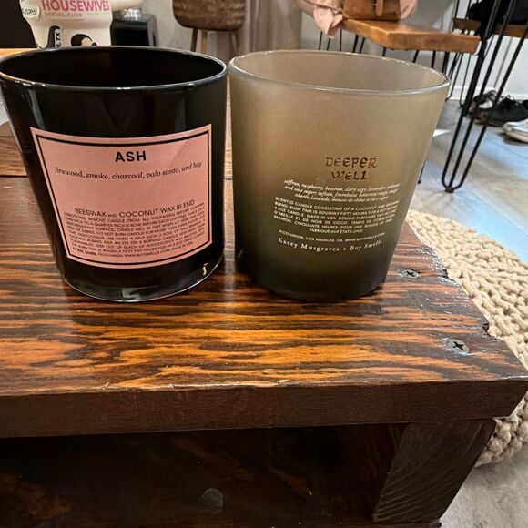 Boy Smells Candle Vessel Set Ash & Deeper Well Glass Jars Empty Reusable - Picture 1 of 9